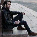 blouson en cuir noir