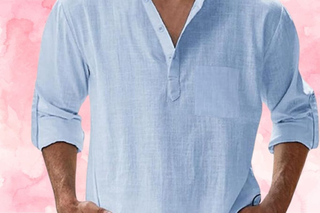 Une chemise homme en lin et très décontractée.