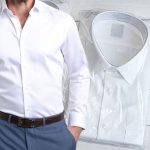 Un homme portant une chemise blanche irrésistible à moins de 30 euros.