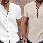 Des hommes en chemisette chic et au style irrésistible.