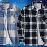 Deux motifs de chemises en tweed