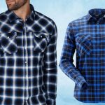 Un homme portant une chemise à carreaux XXL