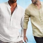 Le choix de la chemise en lin pour l'été par deux amis